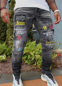 Graphic Icon Jeans