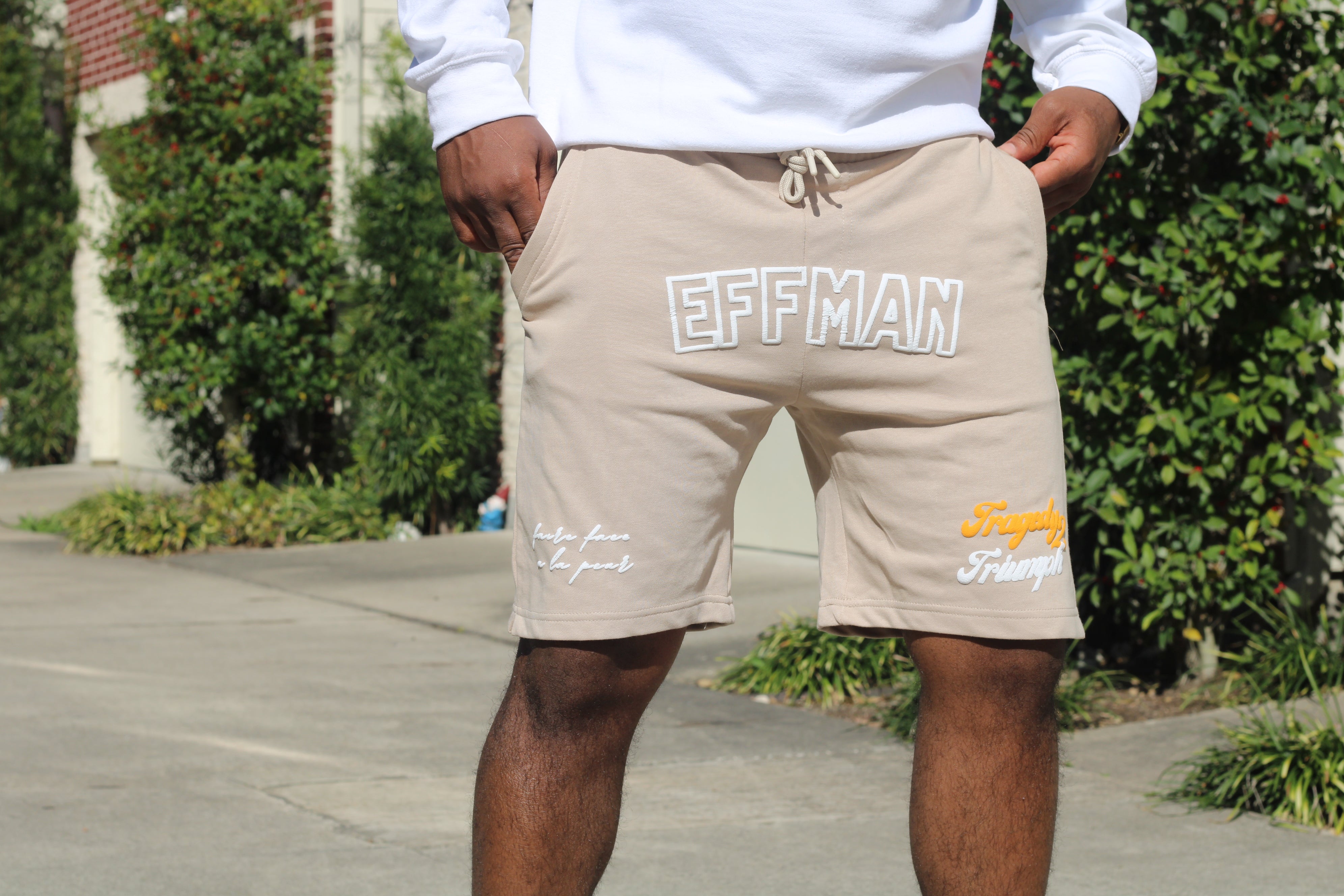 EFFMAN – 2 (Nude) Tragedy Triumph Collection Shorts